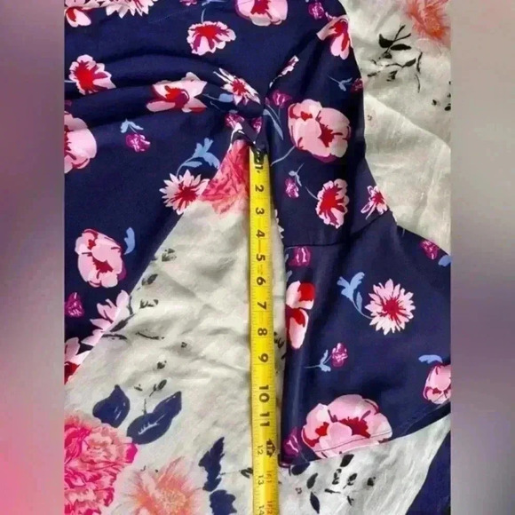 Mudpie Mila Pink and Navy Floral Print Sheath Dress Women’s Size Small - Picture 6 of 9